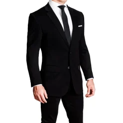 State and Liberty Athletic Fit Stretch Suit - Black| Suits