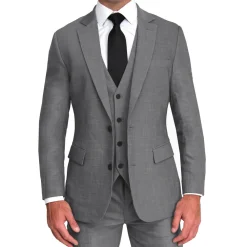 State and Liberty Athletic Fit Stretch Suit - Heathered Grey| Suits