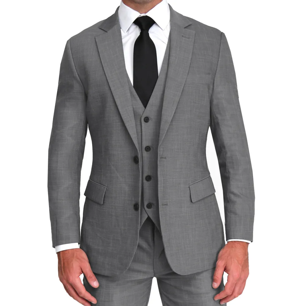 State and Liberty Athletic Fit Stretch Suit - Heathered Grey| Suits