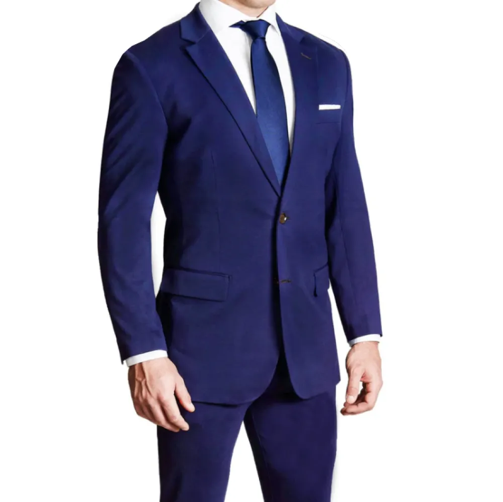 State and Liberty Athletic Fit Stretch Suit - Solid Royal Blue| Suits