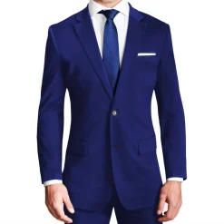State and Liberty Athletic Fit Stretch Suit - Solid Royal Blue| Suits