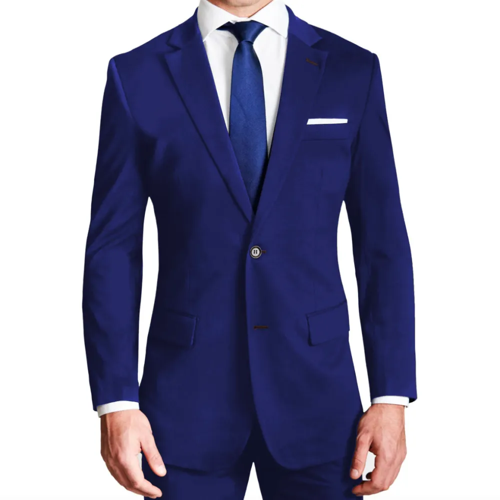 State and Liberty Athletic Fit Stretch Suit - Solid Royal Blue| Suits