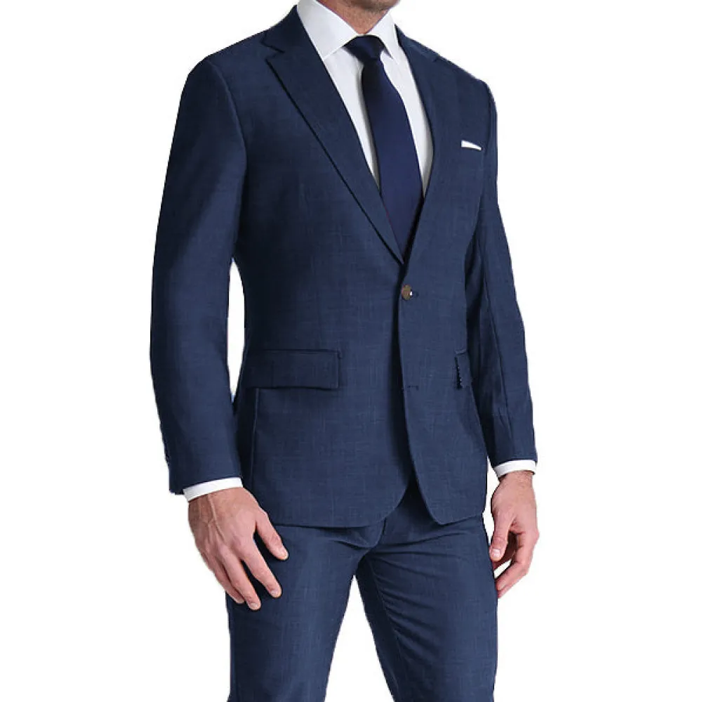 State and Liberty Athletic Fit Stretch Suit - Heathered Navy| Suits