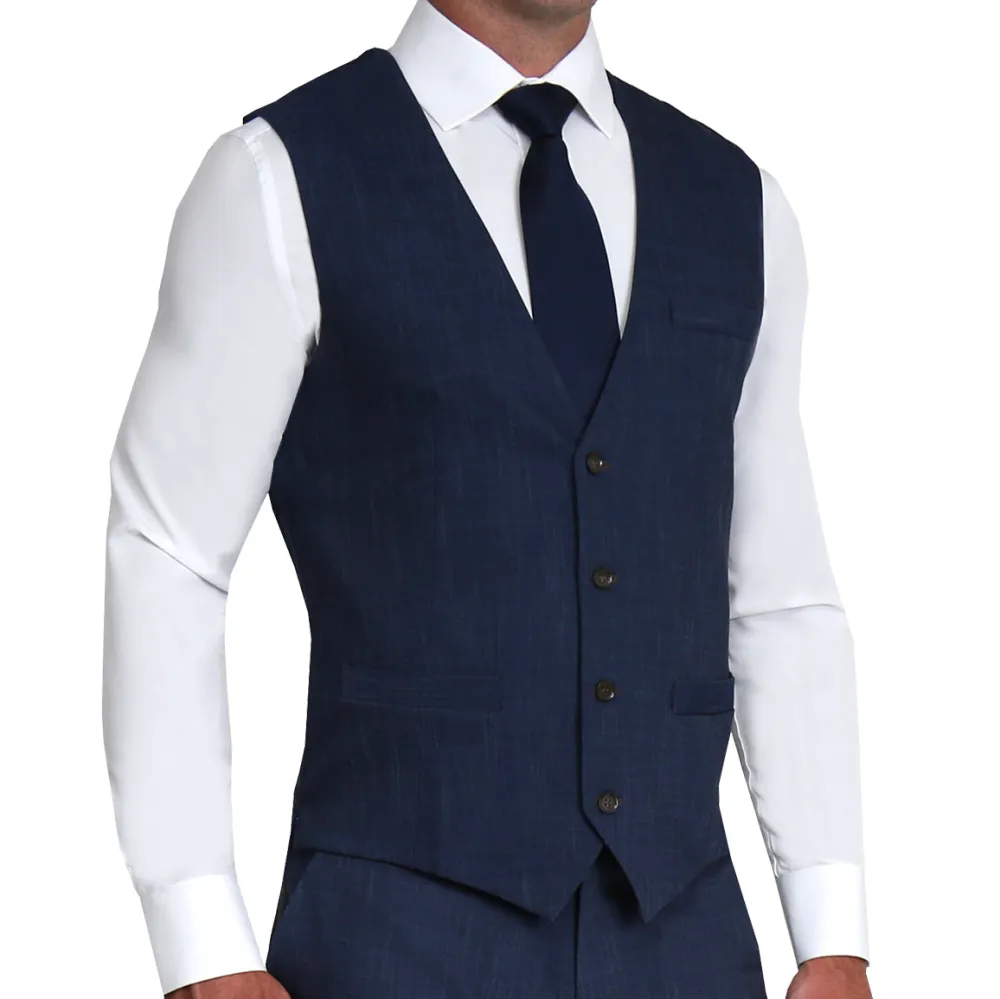 State and Liberty Athletic Fit Stretch Suit - Heathered Navy| Suits
