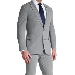 State and Liberty Athletic Fit Stretch Suit - Lightweight Heathered Smoked Grey| Suits