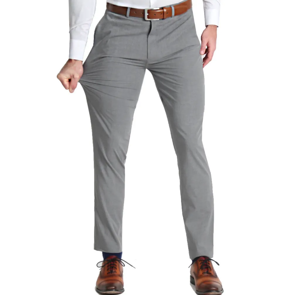 State and Liberty Athletic Fit Stretch Suit - Lightweight Heathered Smoked Grey| Suits