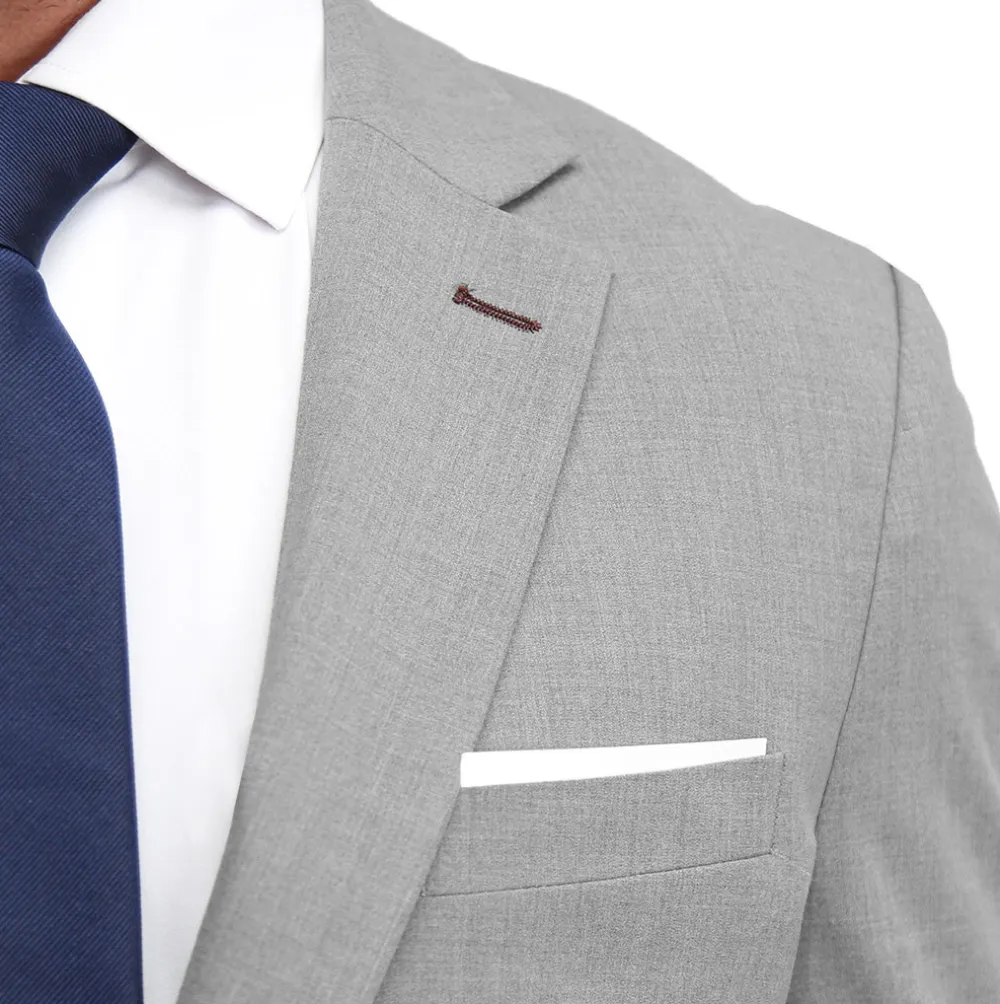 State and Liberty Athletic Fit Stretch Suit - Lightweight Heathered Smoked Grey| Suits