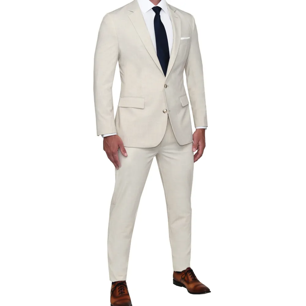 State and Liberty Athletic Fit Stretch Suit Pants - Lightweight Heathered Bamboo| Tech Chinos|Suit Pants