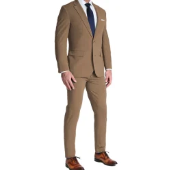 State and Liberty Athletic Fit Stretch Suit Pants - Heathered Cappuccino| Tech Chinos|Suit Pants