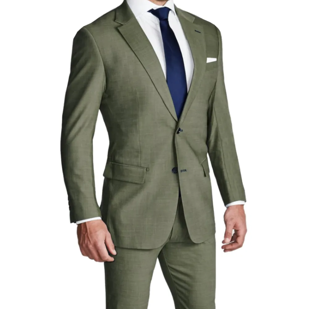 State and Liberty Athletic Fit Stretch Suit - Heathered Forest Green| Suits