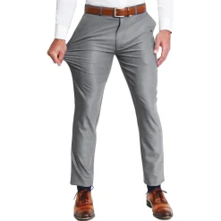 State and Liberty Athletic Fit Stretch Suit Pants - Heathered Grey| Tech Chinos|Suit Pants