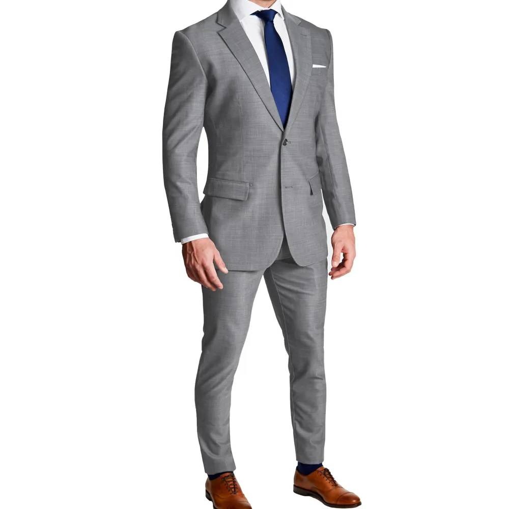 State and Liberty Athletic Fit Stretch Suit Pants - Heathered Grey| Tech Chinos|Suit Pants