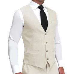 State and Liberty Athletic Fit Stretch Suit Vest - Lightweight Heathered Bamboo| Vests