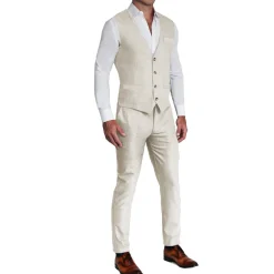 State and Liberty Athletic Fit Stretch Suit Vest - Lightweight Heathered Bamboo| Vests