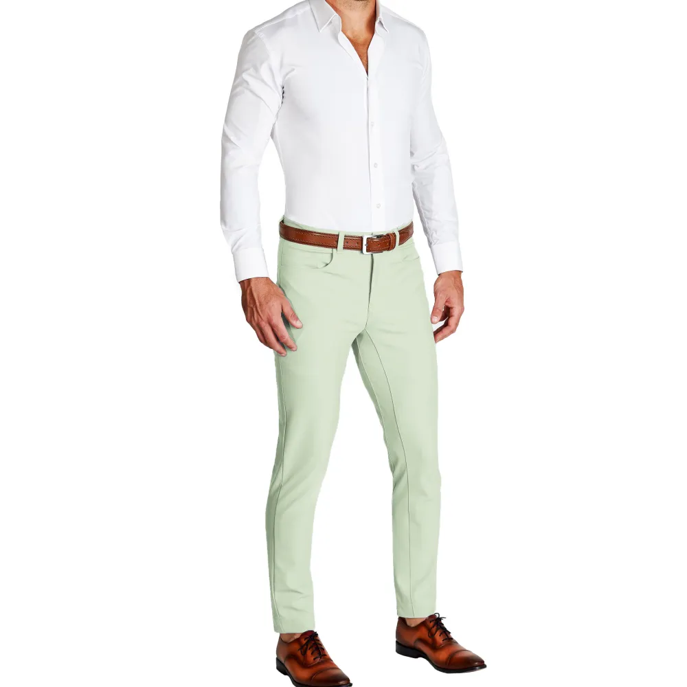 State and Liberty Athletic Fit Stretch Tech Chino - Mint Green| Shorts|Jeans