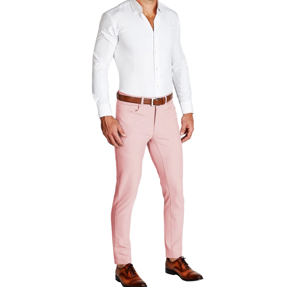 State and Liberty Athletic Fit Stretch Tech Chino - Coral Pink| Shorts|Jeans
