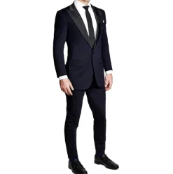 State and Liberty Athletic Fit Stretch Tuxedo - Navy with Peak Lapel| Tuxedos|Suits