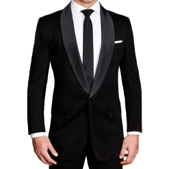 State and Liberty Athletic Fit Stretch Tuxedo Jacket - Black with Shawl Lapel| Tuxedos|Blazers