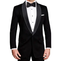 State and Liberty Athletic Fit Stretch Tuxedo - Black with Shawl Lapel| Tuxedos|Suits