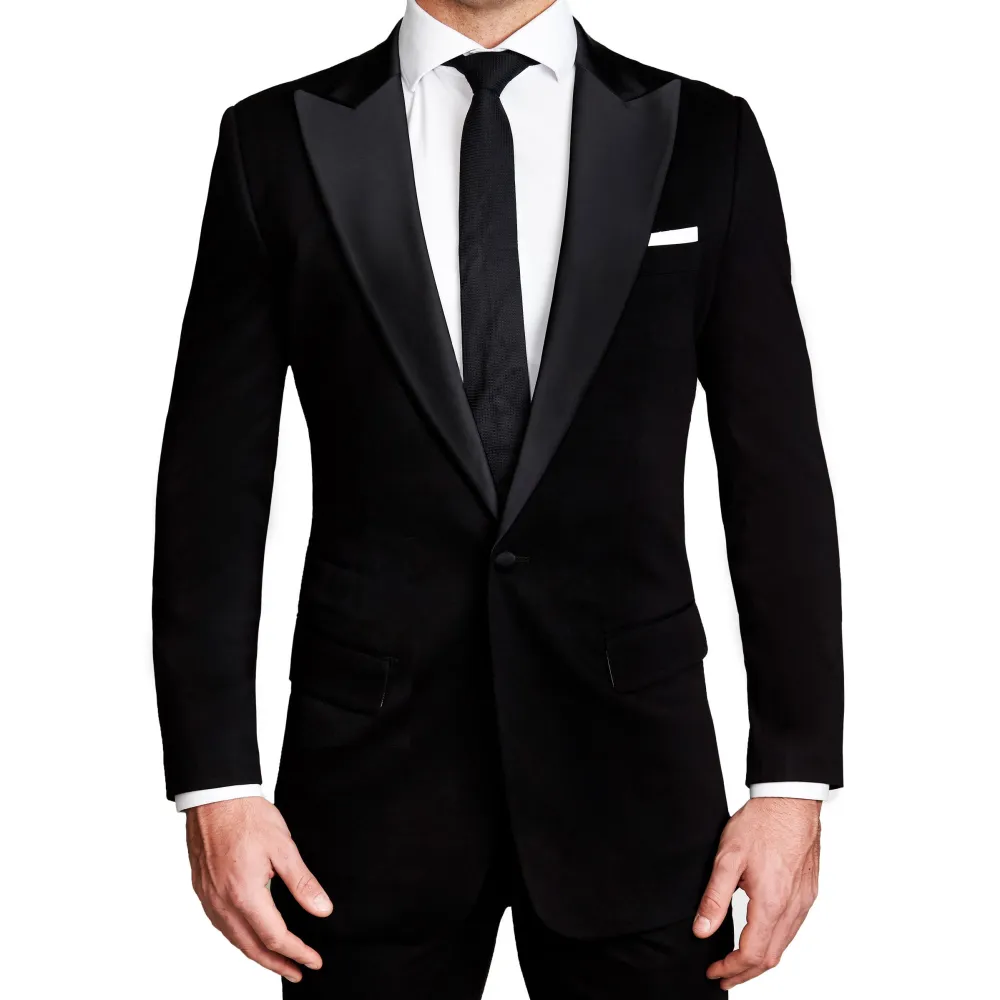 State and Liberty Athletic Fit Stretch Tuxedo Jacket - Black with Peak Lapel| Tuxedos|Blazers