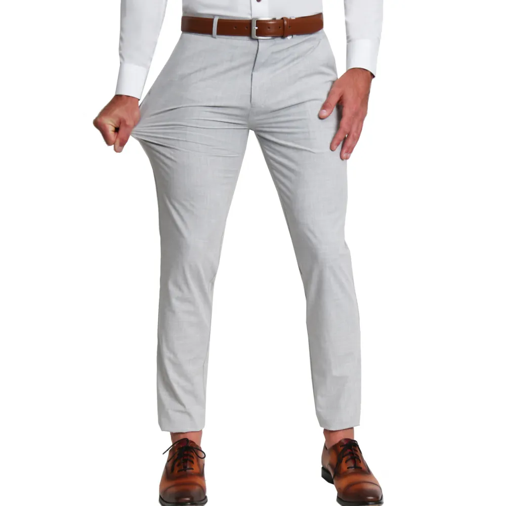 State and Liberty Athletic Fit Suit Pants - Lightweight Heathered Light Grey| Suit Pants|Dress Pants