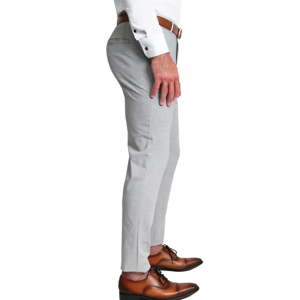 State and Liberty Athletic Fit Suit Pants - Lightweight Heathered Light Grey| Suit Pants|Dress Pants