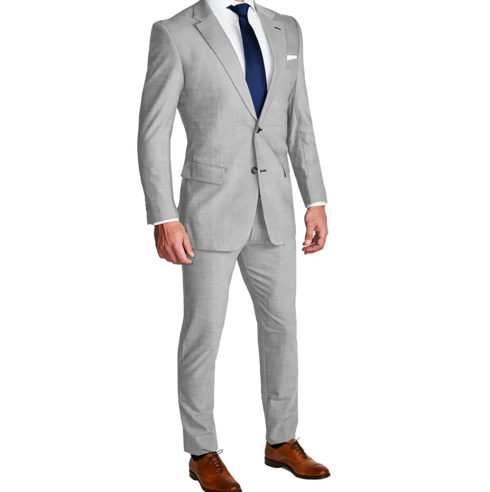 State and Liberty Athletic Fit Suit Pants - Lightweight Heathered Light Grey| Suit Pants|Dress Pants