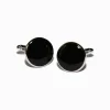State and Liberty Black Circle Cuff Links| Accessories