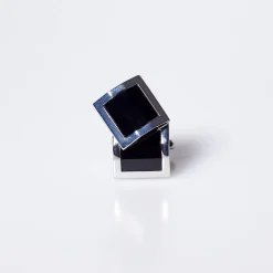 State and Liberty Black Square Cuff Links| Accessories