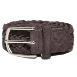 State and Liberty Braided Suede Belt - Dark Brown| Accessories