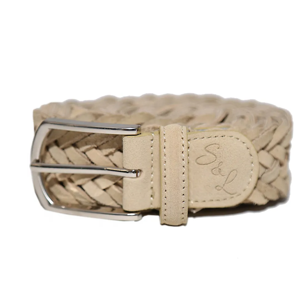 State and Liberty Braided Suede Belt - Tan| Accessories