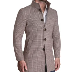 State and Liberty Brown Plaid Open Button Overcoat| Coats & Jackets