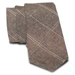 State and Liberty Brown Plaid Tie| Accessories