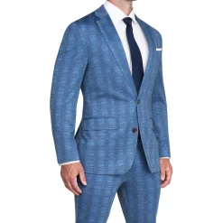 State and Liberty Brushed Tech Stretch Blazer - Electric Blue Plaid| Casual Blazers|Blazers