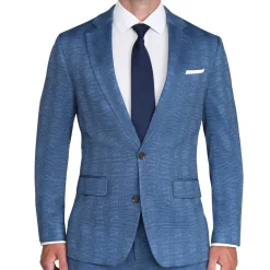 State and Liberty Brushed Tech Stretch Blazer - Electric Blue Plaid| Casual Blazers|Blazers