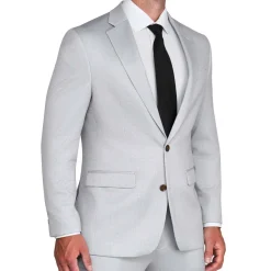 State and Liberty Brushed Tech Stretch Blazer - Light Grey Microcheck| Casual Blazers|Blazers