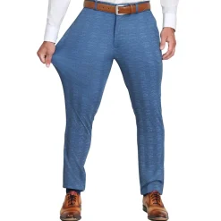 State and Liberty Brushed Tech Suit Pant - Electric Blue Plaid| Tech Chinos|Suit Pants