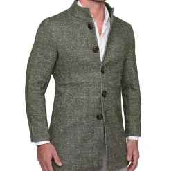 State and Liberty Green Herringbone Overcoat| Coats & Jackets