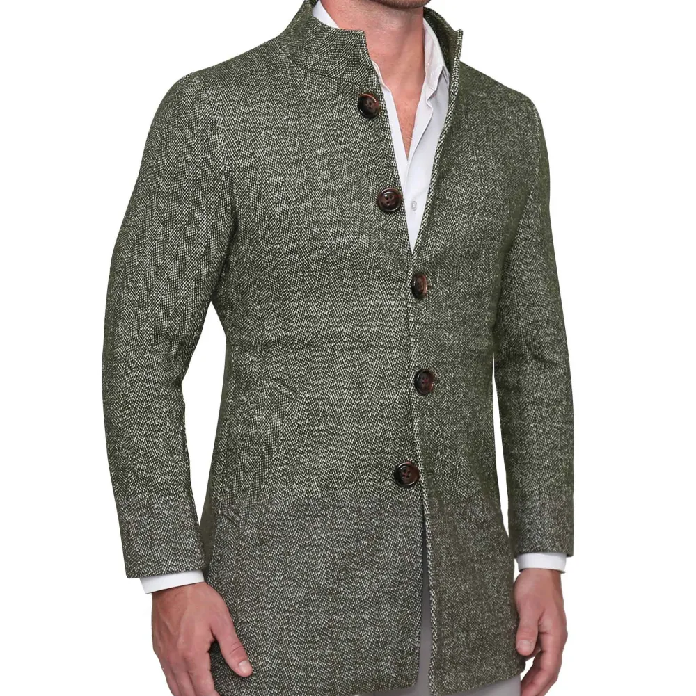State and Liberty Green Herringbone Overcoat| Coats & Jackets