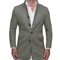 State and Liberty Green Herringbone Overcoat| Coats & Jackets