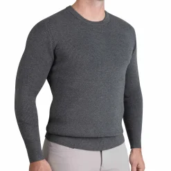 State and Liberty Heavy Knit Crewneck - Charcoal| Quarter Zips & Hoodies|Casual Long Sleeves