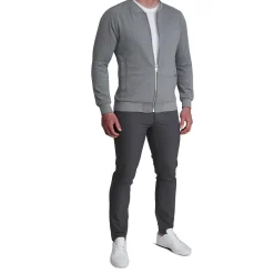 State and Liberty Knit Stretch Bomber - Grey| Coats & Jackets