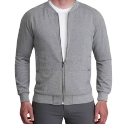 State and Liberty Knit Stretch Bomber - Grey| Coats & Jackets