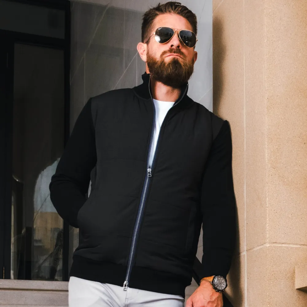 State and Liberty Knit Zip Jacket - Black| Coats & Jackets