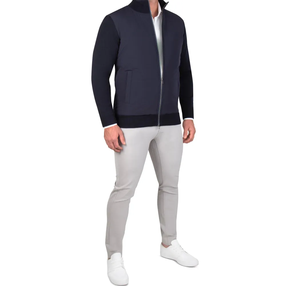 State and Liberty Knit Zip Jacket - Navy| Coats & Jackets