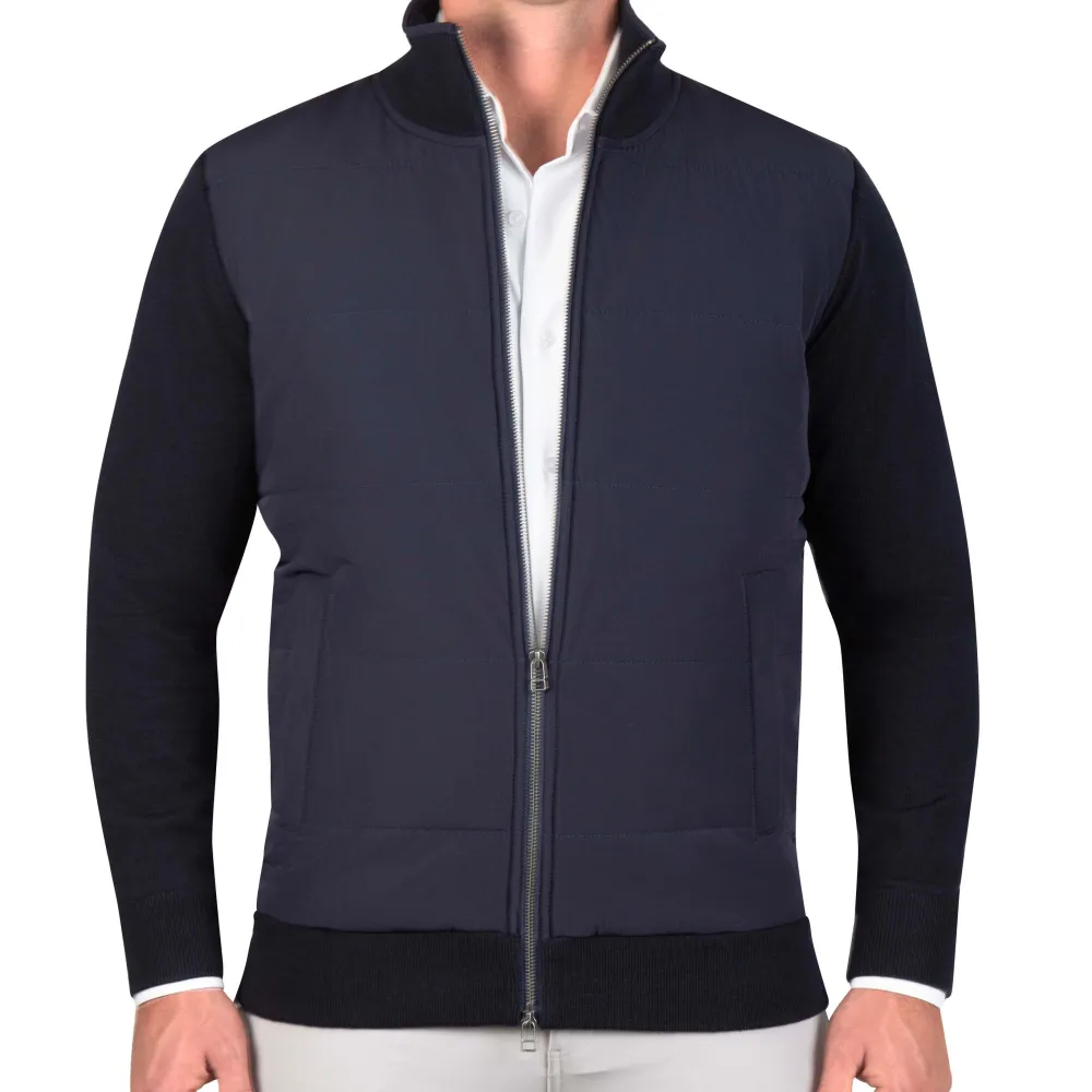 State and Liberty Knit Zip Jacket - Navy| Coats & Jackets