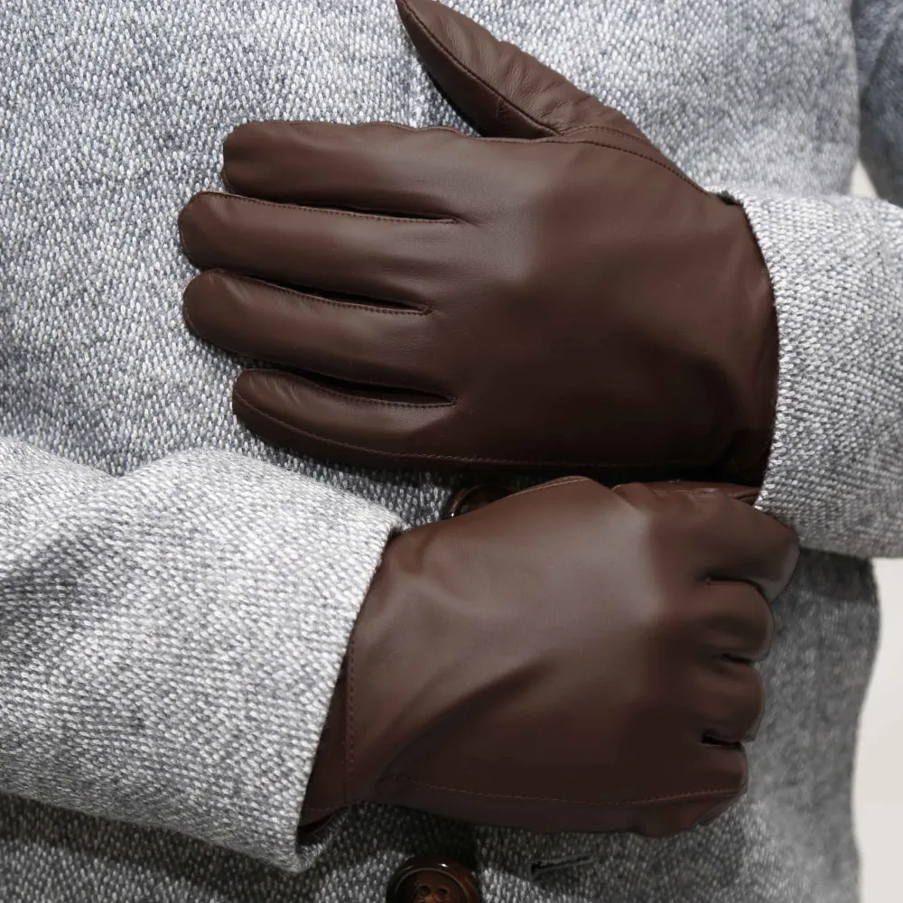 State and Liberty Leather Gloves - Dark Brown| Accessories