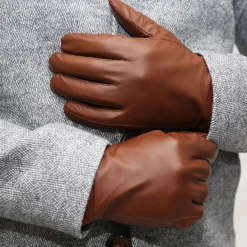 State and Liberty Leather Gloves - Light Brown| Accessories