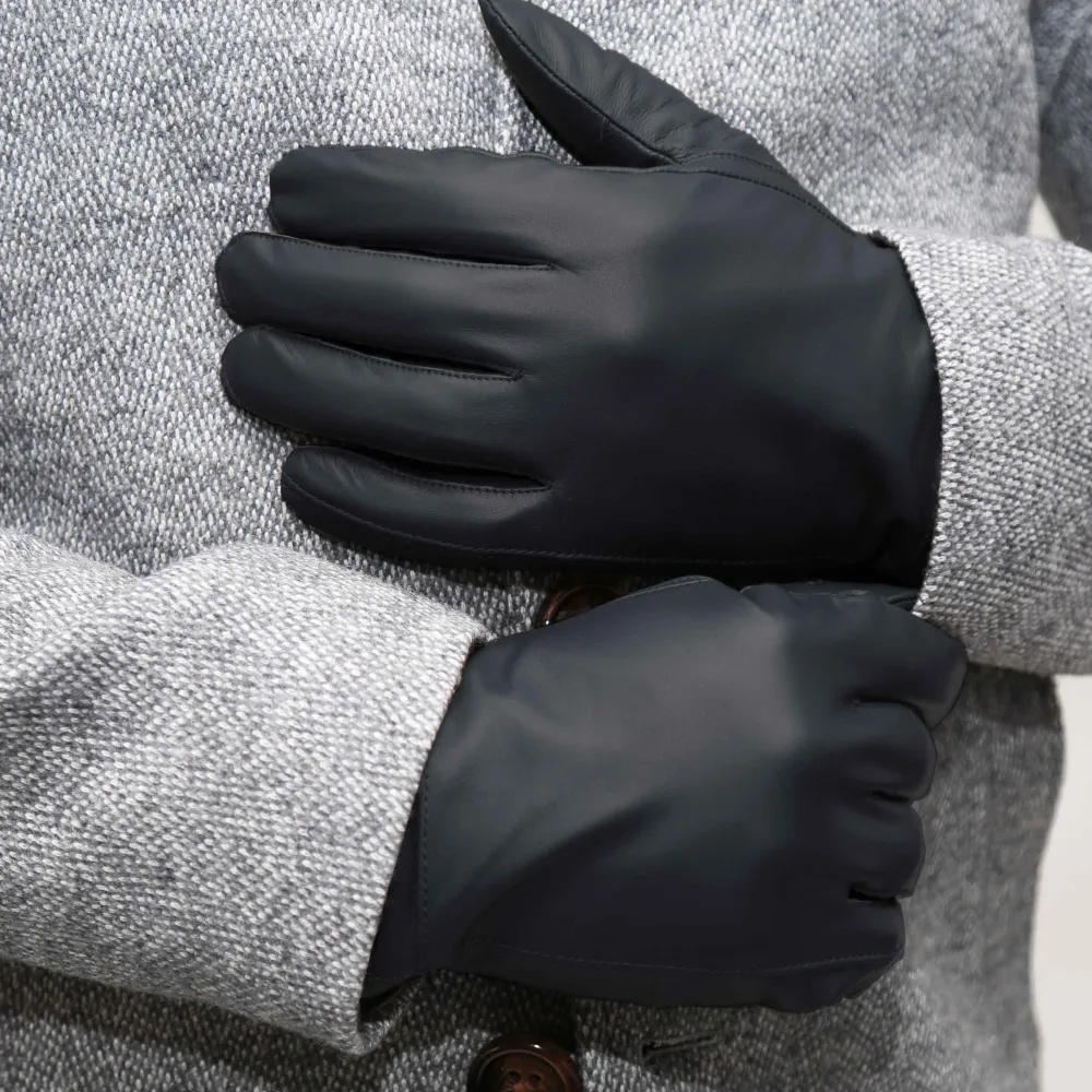 State and Liberty Leather Gloves - Navy| Accessories