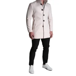 State and Liberty Light Tan Plaid Open Button Overcoat| Coats & Jackets